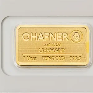 1 OZ Unze Feingold Goldbarren C.Hafner