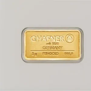 5 G Feingold Goldbarren C.Hafner